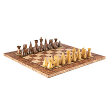 Cargar imagen en el visor de la galería, WALNUT BURL WITH BOX SET chess sets Manopoulos