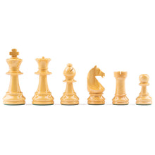 Cargar imagen en el visor de la galería, STAUNTON EUROPE VARNISHED BLACK chess pieces Mora