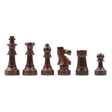 Cargar imagen en el visor de la galería, STAUNTON POLISHED MAHOGANY chess pieces Mora