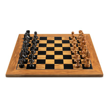 Load image into Gallery viewer, OLIVE BLACK DELUXE SET chess sets Chess Is Art
