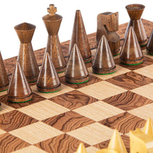 Cargar imagen en el visor de la galería, WALNUT BURL WITH BOX SET chess sets Manopoulos
