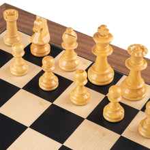 Load image into Gallery viewer, STAUNTON EUROPE VARNISHED BLACK chess pieces Mora
