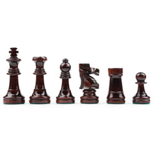 Load image into Gallery viewer, STAUNTON VARNISHED MAHOGANY chess pieces Mora
