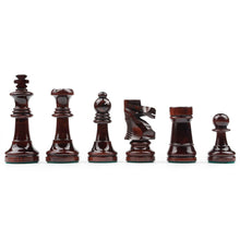 Cargar imagen en el visor de la galería, STAUNTON VARNISHED MAHOGANY chess pieces Mora
