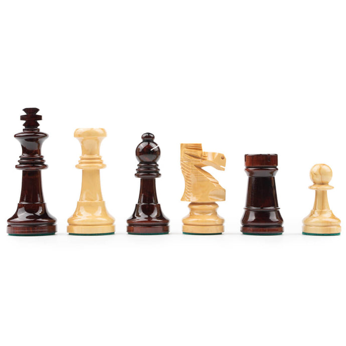 STAUNTON VARNISHED MAHOGANY chess pieces Mora