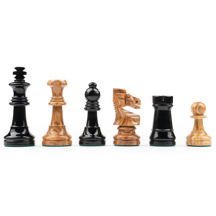 STAUNTON VARNISHED OLIVE piezas de ajedrez Mora